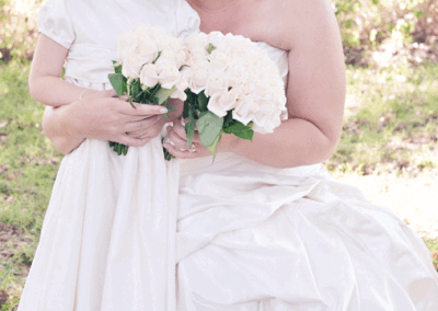 Flower girl dress created from a commercial pattern