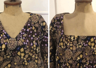 Changing a V neck to a ​​​​​square neckline